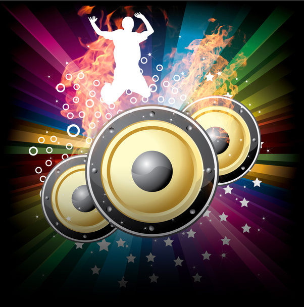 Music colorful disco illustration - Fotografie, Obrázek