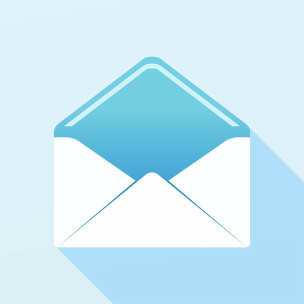 envelope on blue - Vetor, Imagem