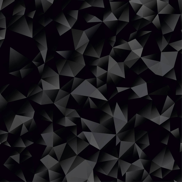 black and white geometric pattern, triangle polygon design, vector background - Vector, Image