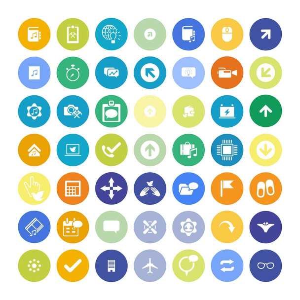 Set of 49 Universal Icons. Business, internet, web design. - Vector, Image