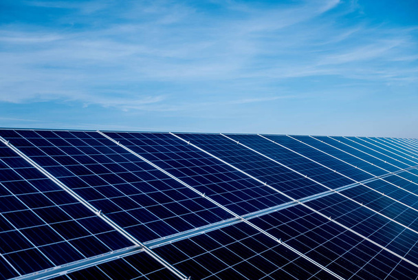 Solar panels, photovoltaic, alternative electricity source. - Фото, изображение