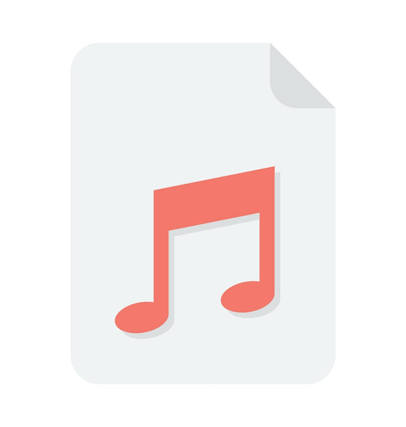 Music File Vector Icon - Vector, Image