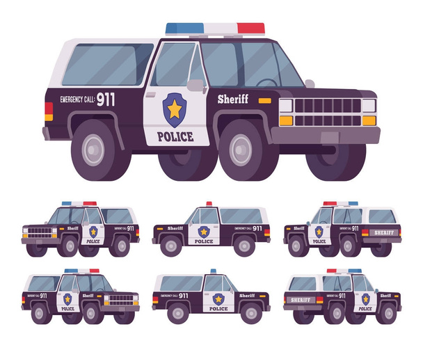 Sheriff off-road car - Vector, Image