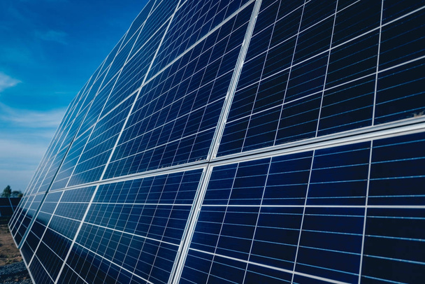 Texture of solar panels, alternative electricity source. - Foto, imagen