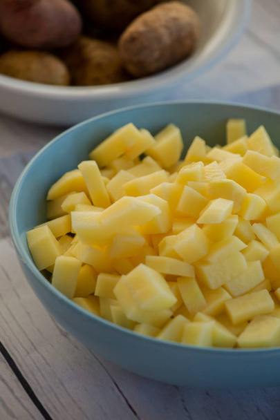 Chopped potatoes in a bowl - Fotografie, Obrázek