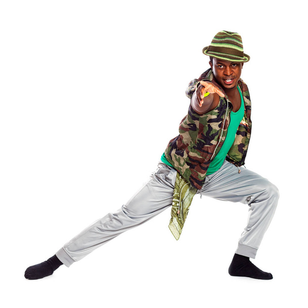 Brazilian man is posing and dancing in cool clothes - Photo, Image