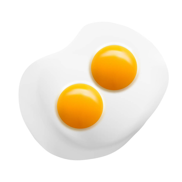 ベクター内の 2 つの卵黄卵します。 - ベクター画像