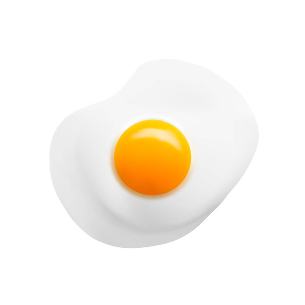 αυγό τηγανητό στο διάνυσμα που απομονώνονται σε λευκό φόντο - Διάνυσμα, εικόνα
