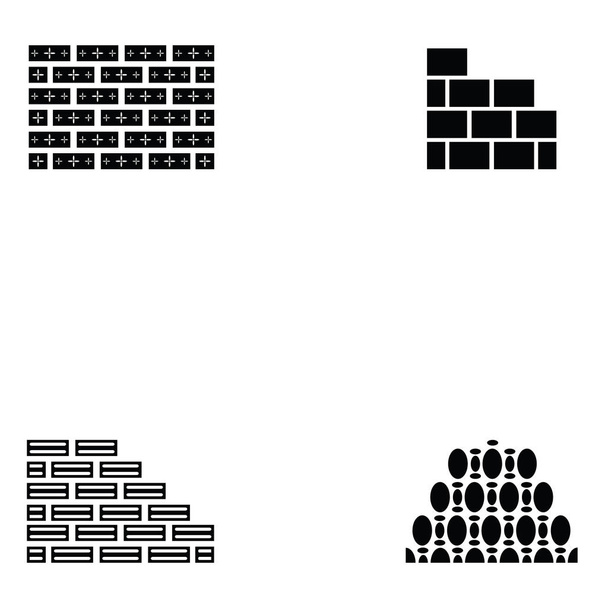conjunto de icono de pared
 - Vector, Imagen