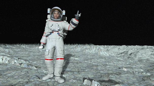 Representación 3D CG de un astronauta
. - Foto, imagen