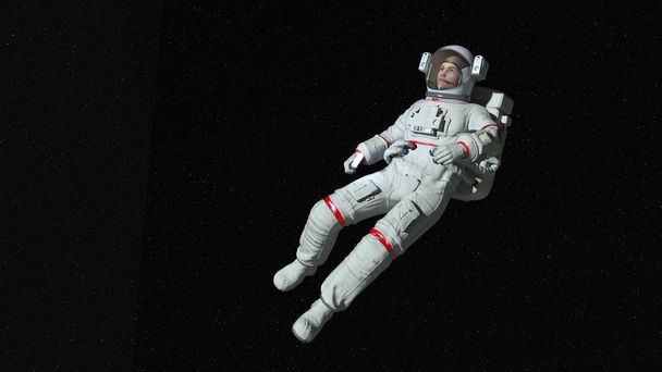 απόδοσης 3D cg του ένας αστροναύτης. - Φωτογραφία, εικόνα