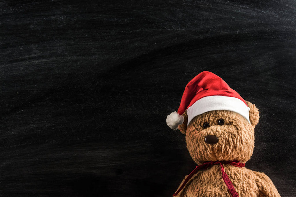 Christmas hat with Teddy Bear - Photo, Image