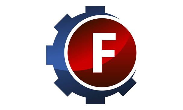 Fogaskerék ikonra levelet F - Vektor, kép