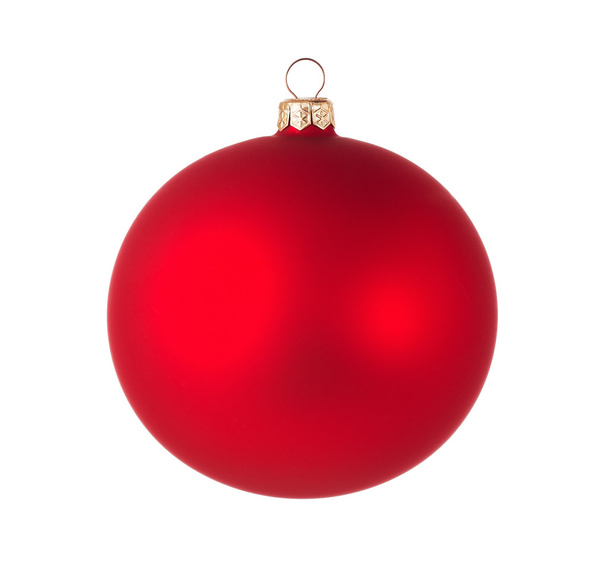 rote Weihnachtskugel mit Clipping-Pfad - Foto, Bild