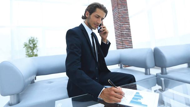 businessman working in his office - Photo, image