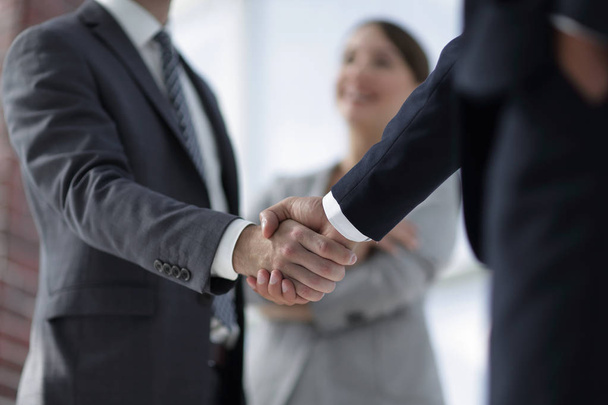 closeup of handshake of business partners - Foto, Bild