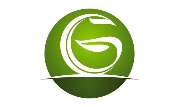 Carta G verde eco
 - Vetor, Imagem