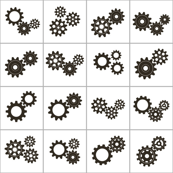 Set of gears. Vector illustration. - Vector, Image