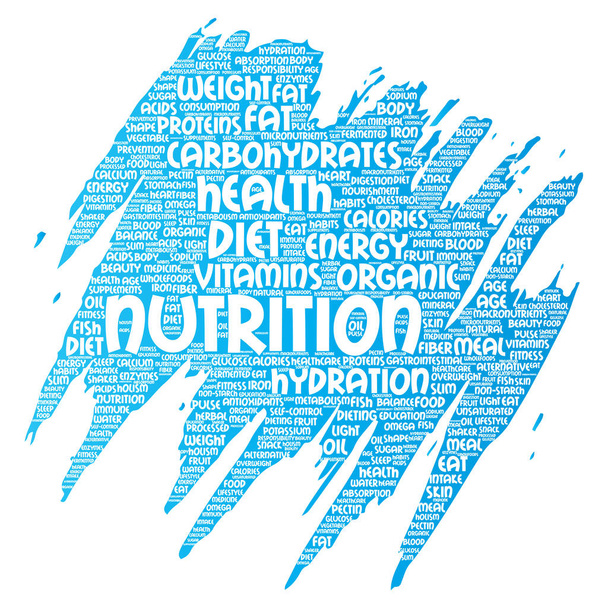 Conceptual health nutrition word cloud - Photo, Image
