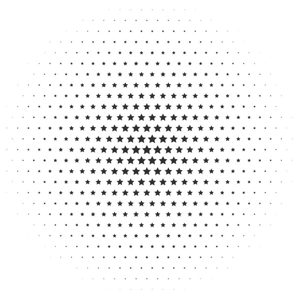 Halftone effect with stars. - Vector, Image