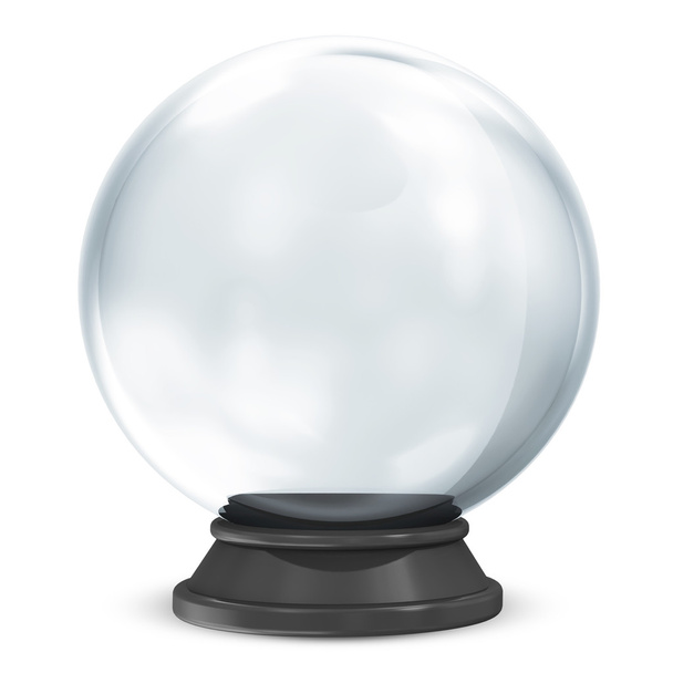 Empty Crystal Ball isolated on white background - Photo, image