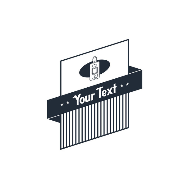 Электронный логотип портативного испарителя
 - Вектор,изображение