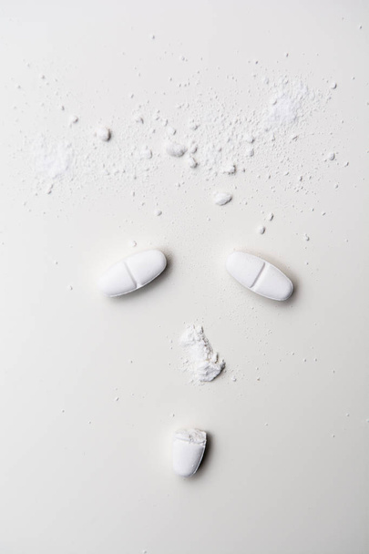 Happy face made from anti depression medicine - Fotó, kép