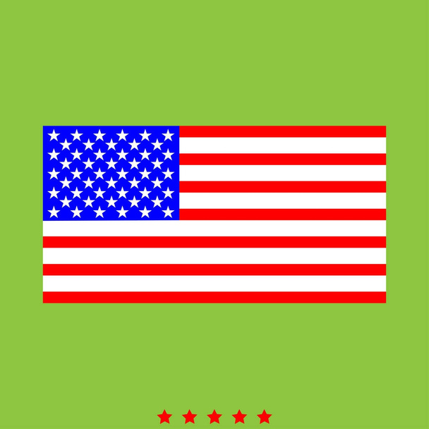 Icono de bandera americana. Color diferente
 . - Vector, imagen