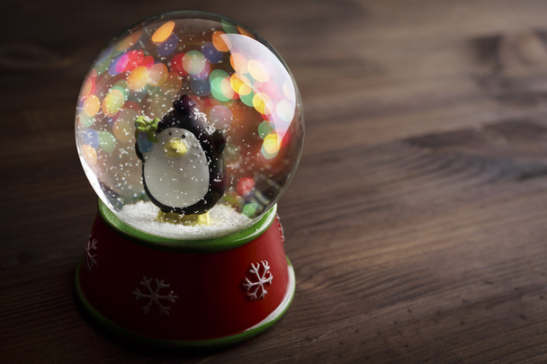 snow globe with snow flakes,beautiful holiday concept - Photo, Image