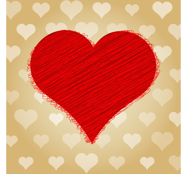 Vector background with heart. - Wektor, obraz
