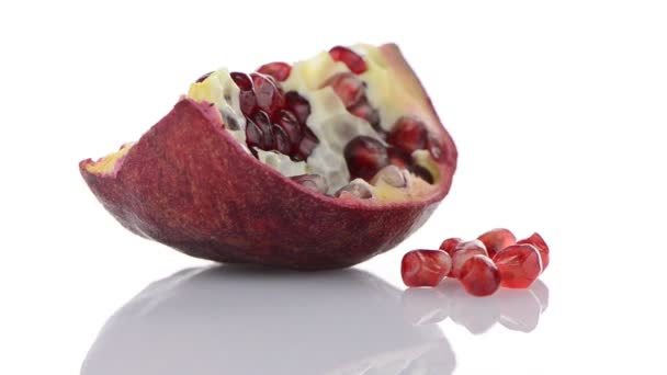 Half pomegranate fruit - Felvétel, videó