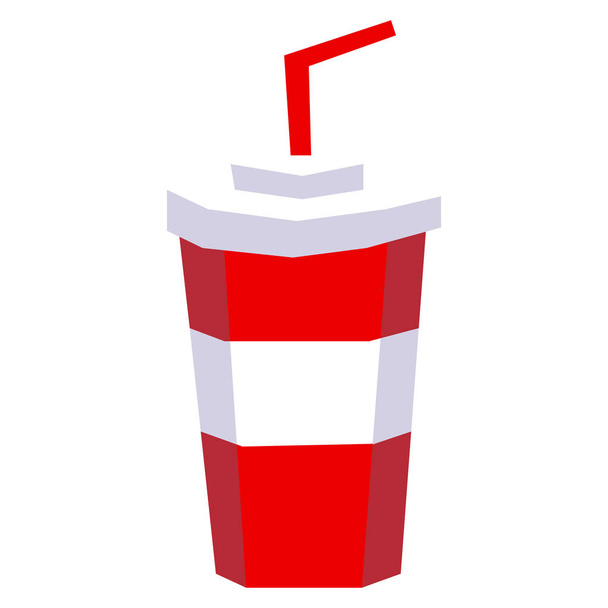 Cartoon Soda Cup Isolated on White Fone
 - Вектор,изображение