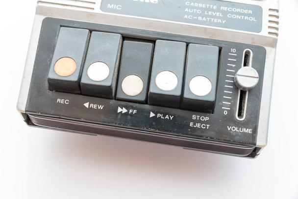 Details voor een vintage persoonlijke Cassette-speler - Foto, afbeelding