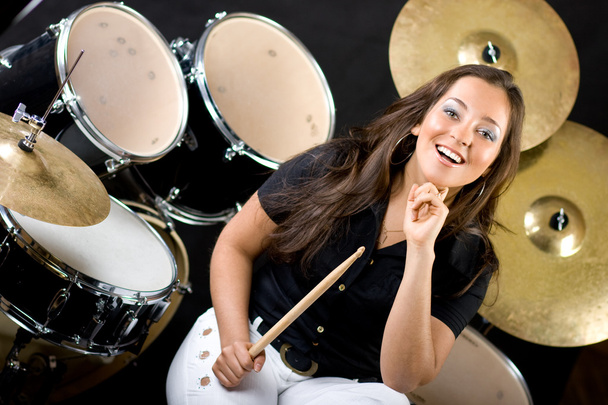 Beautiful drummer thirteen - Фото, изображение