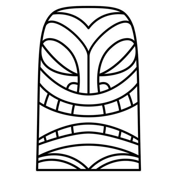 Idol Tiki κινουμένων σχεδίων που απομονώνονται σε λευκό φόντο - Διάνυσμα, εικόνα