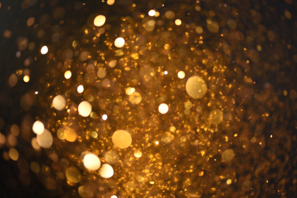 Zlatý třpyt textura Colorfull rozmazané pozadí abstraktní pro narozeniny, výročí, svatby, nový rok, Silvestr nebo Vánoce. - Fotografie, Obrázek