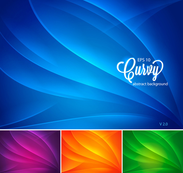Curvy abstract background - Vector, afbeelding