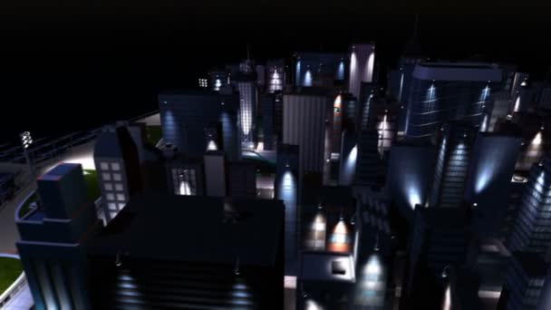 Iluminación selectiva de la ciudad alimentada con energía limpia CG
 - Metraje, vídeo