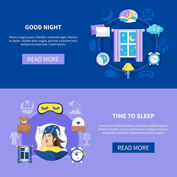Набор плакатов "Спящее время"
 - Вектор,изображение