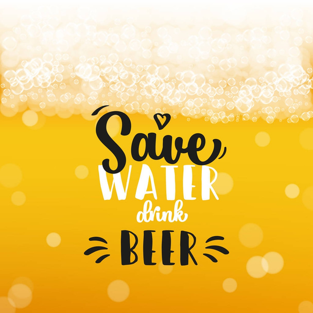 Beer background with text - Vettoriali, immagini