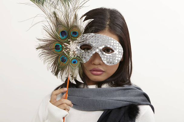 woman with mask - 写真・画像