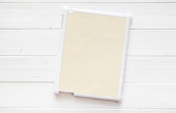 White tablet Cover for your design or text - Foto, afbeelding