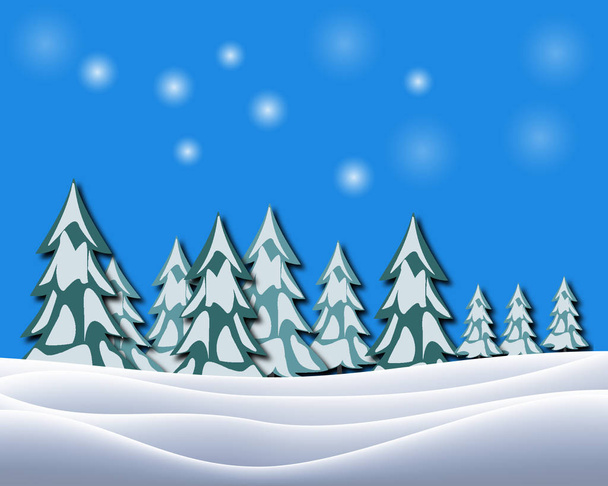 Katse ylös lumiset oksat ja puut, talvi tausta
 - Valokuva, kuva