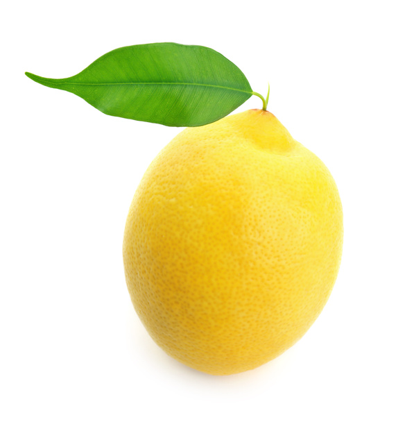 friss érett citrom fehér háttér - Fotó, kép