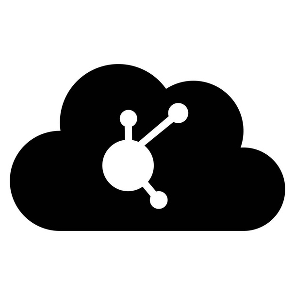 Icono de Bitconnect en nube aislado sobre fondo blanco
 - Vector, Imagen