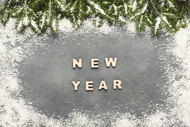 New year text, decoration background - Zdjęcie, obraz