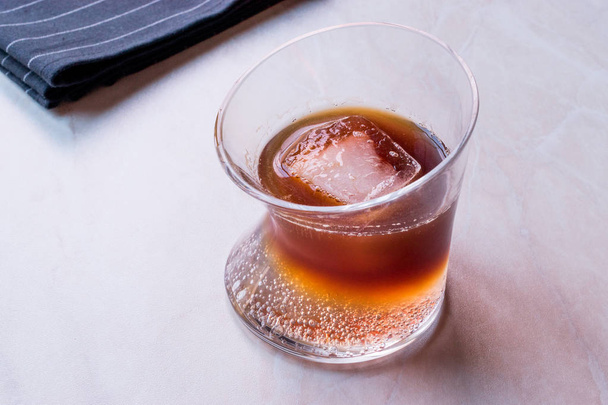 Espresso Tonic with ice in Glass. - Photo, Image