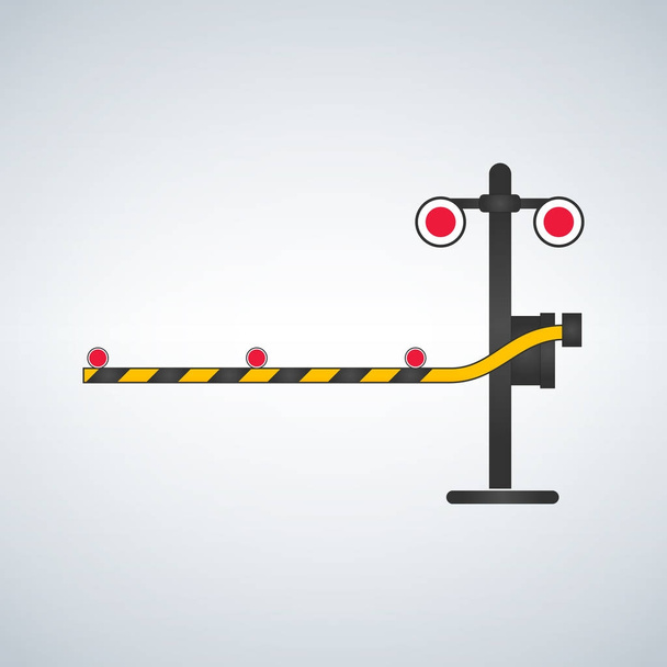Illustrazione del segnale del traffico ferroviario vettoriale a colori
 - Vettoriali, immagini