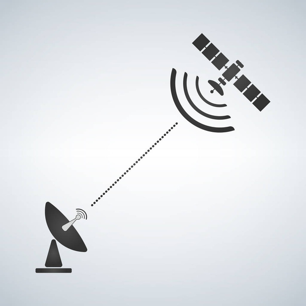 satelliet antenne schotel vectorillustratie - Vector, afbeelding