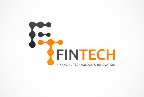 Concepto innovador de logotipo para la industria financiera fintech y digital
 - Vector, imagen